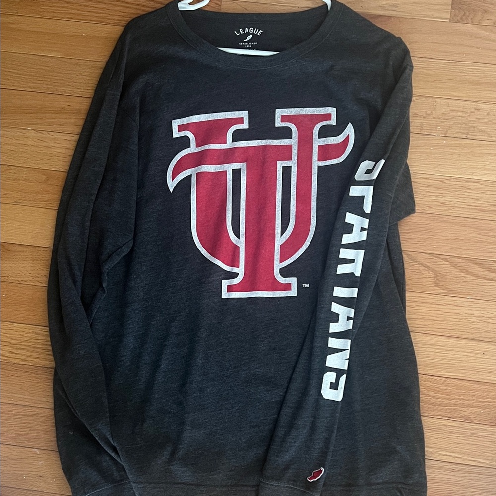 League Black Sweatshirt with Red Spartans Logo
